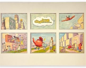 Portfolio Of Mike Lynch Original Studies For Mural