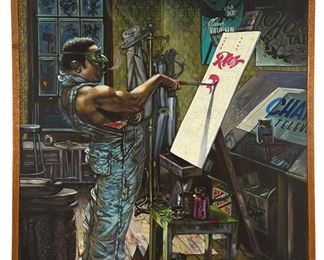 Kenneth Calvert Oil on Canvas 1986