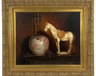 Jie Wei Zhou Still Life Oil on Canvas