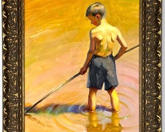 Jeff Olson "River Pool" 2001 Oil on Canvas