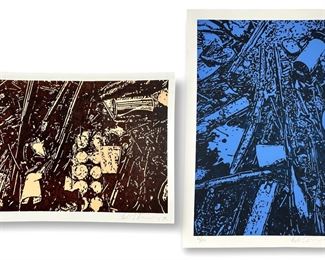 (2) Bob Stanley 1970 Lithograph