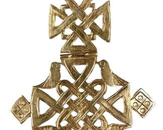 18K Gold Hand Made Ethiopian Coptic Cross