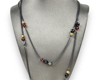 David Yurman Oxidized Sterling & 18K Necklace