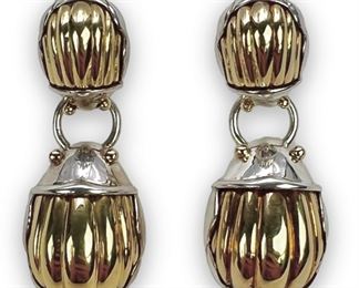 Tiffany & Co 18K Gold & Sterling Double Scarab