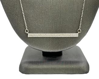14K White Gold & Diamond 16" Necklace
