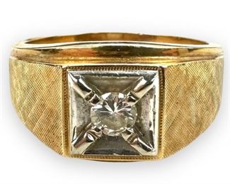 14K Gold Men's Diamond Ring