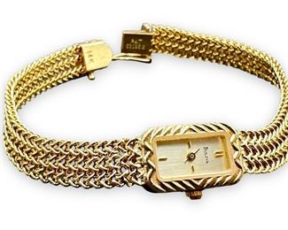 14K Gold Bulova Ladies Watch W/ Box
