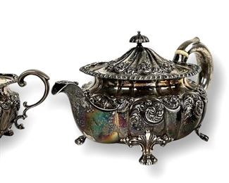 (3pc) Antique Howard & Co Sterling Silver Tea Set
