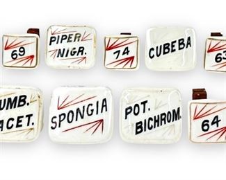 (16) Antique Apothecary Cabinet Drawer Pulls