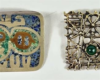 (2) Vintage Sterling Brooch