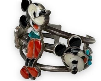Amelio & Veronica Nastacio Zuni Mickey Mouse Cuff