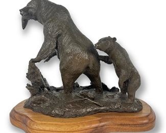 R.C. Lynch 'Mother & Baby Bear' Bronze