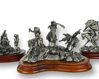 (5) Don Pollard Limited Edition Pewter Sculptures