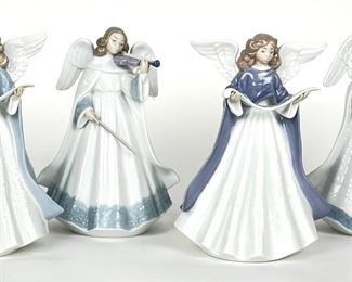 (4) Lladro Porcelain Angel Figures #5962 #5963