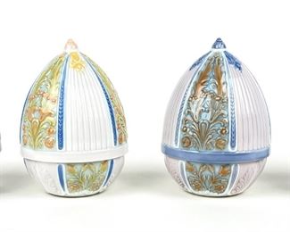 (4) Lladro Porcelain Four Season Eggs
