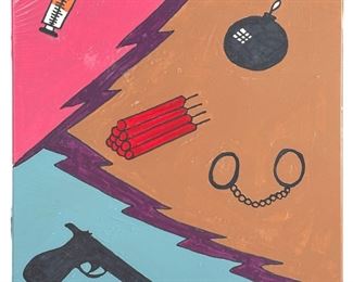 John Wayne Gacy Original Oil On Board