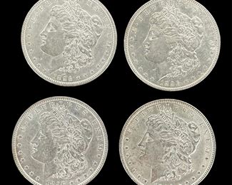 (4) 1896 Morgan Silver Dollars