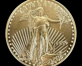 1999 Gem Uncirculated US $25 .999 Gold Eagle