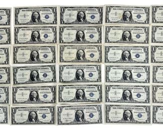 (30) 1935-1957 $1 Silver Certificates Blue Seal