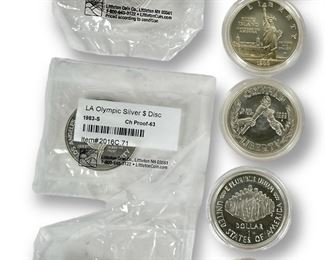 (8) Silver Commemorative U.S $1 Coins