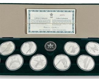 1988 Calgary Olympics Silver Proof Coins Canada