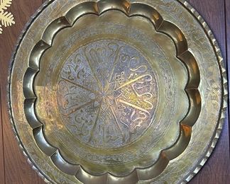 Brass plate wall hanging