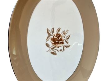 Flintridge China Cocoa Rose serving platter