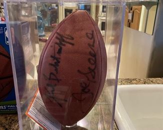 Signed by Larry Fitzgerald, Joe Green and Fred Biletnikoff