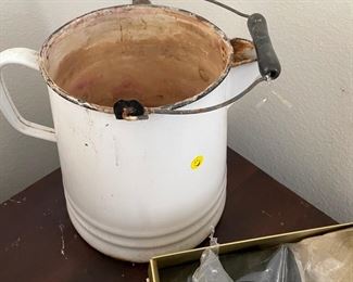 Vintage Swedish enamel pail