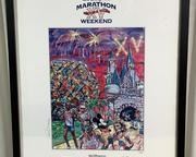 wdisney world marathon signed souvenir poster4021 t