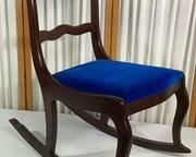 wsmall vintage rocking chair velvet seat4171 t