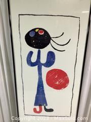 wframed print of joan miro woodcut4081 t