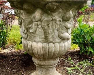 (2) Cement Planter with Figures