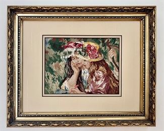 "Two Girls" Petit Point
