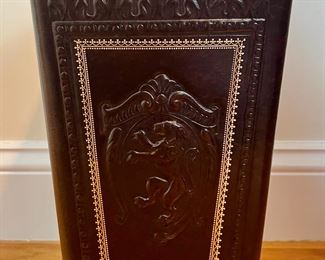 Leather Trash Can (Made in Italy)