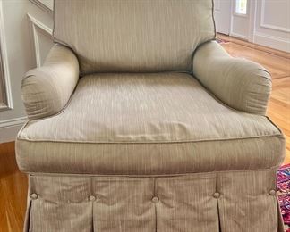 Paine Furniture Armchair with Pleated Skirt