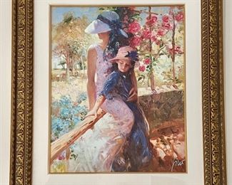 "Mother & Child," Signed Pino