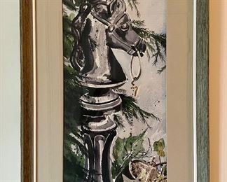 Watercolor, Signed Mendes