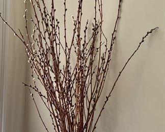 Cobalt Blue Vase with Pussy Willows