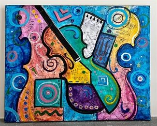 "Cocktail Hour" Oil on Canvas, Signed