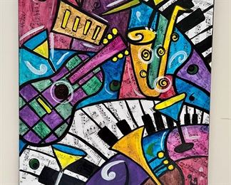 "All Bout That Bass" Oil on Canvas, Signed