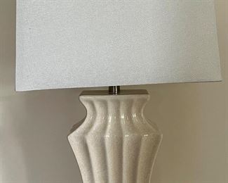 (2) Crackle Glass Lamps