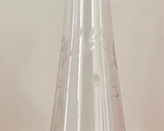 Etched Vase with Sterling Base