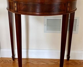 Demilune Table with Inlay