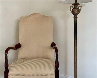 (2) Paine Furniture Armchairs & Floor Lamp