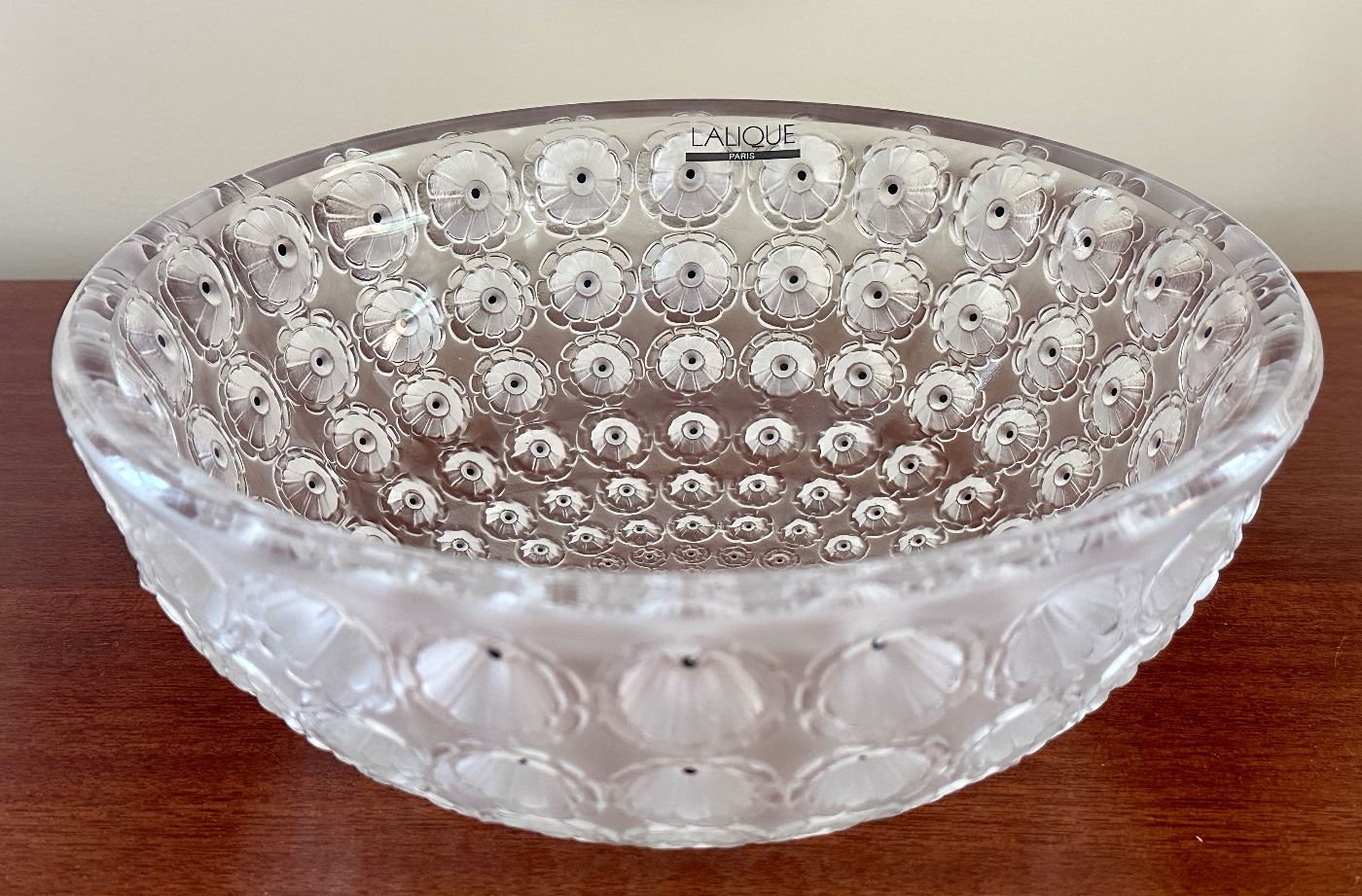 Lalique Nemours Enameled Crystal Bowl