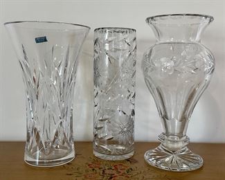 Cut Crystal Vases