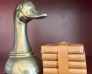 Brass "Duck" Bookends