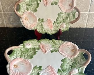 Fitz & Floyd Hibiscus Platters