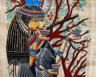 Hand Painted Egyptian Papyrus